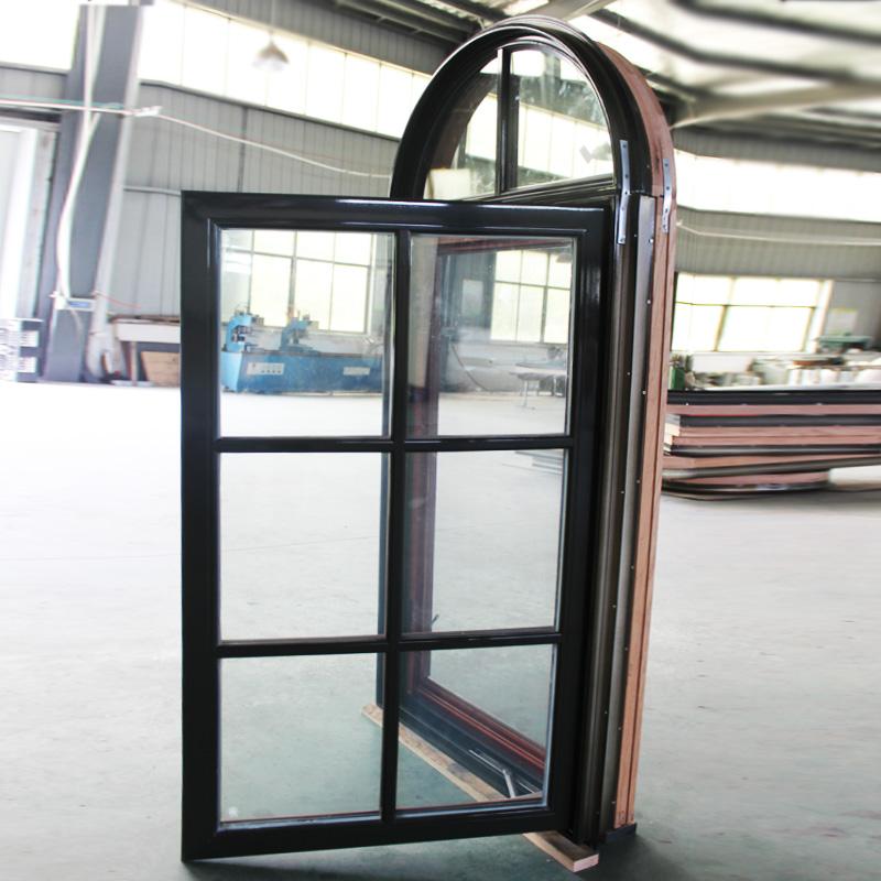 Doorwin 2021American-Style-Casement-Window-With-Foldable Crank Handle, Round-Top Window