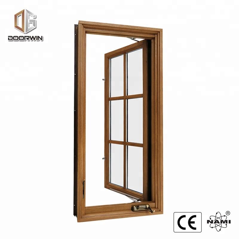 Doorwin 2021American Style NAMI Certified Wood Aluminum Crank Out Windows in accordance to U.S. Building Code by Doorwin