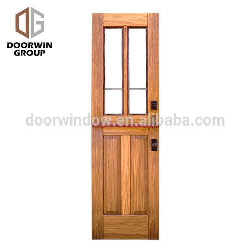 Doorwin 2021American glass doors lowes wooden house doors rustic alder cherry pine exterior wood front doors with frosted glass by Doorwin