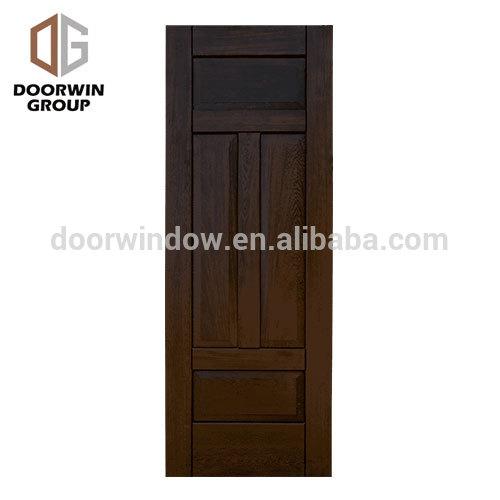 Doorwin 2021American glass doors lowes wooden house doors rustic alder cherry pine exterior wood front doors with frosted glass by Doorwin