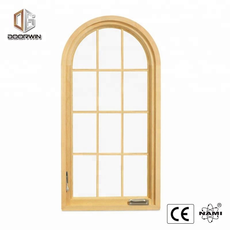 Doorwin 2021American style aluminum clad oak wood glass casement windowby Doorwin