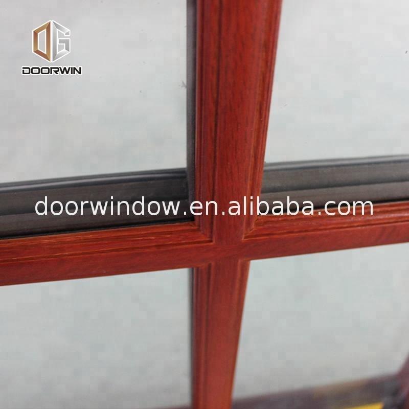 Doorwin 2021Arch Wood Grain Aluminium Swing Window Sound proof crank top hinged awning Round Windows by Doorwin on Alibaba