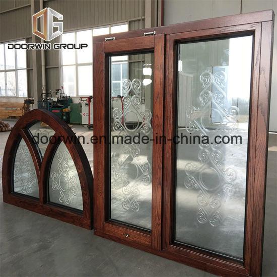Doorwin 2021Arched Fixed Transom Awning Window with Carved Glass - China House Windows, Double Glazed Windows