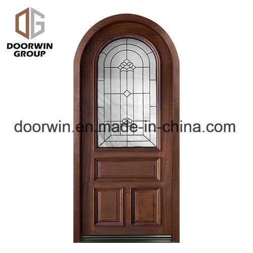Doorwin 2021Arched Top Glass Carve Design Door with Oak Wood Frame and American Deisgn Handle - China Entry Door, French Entry Door