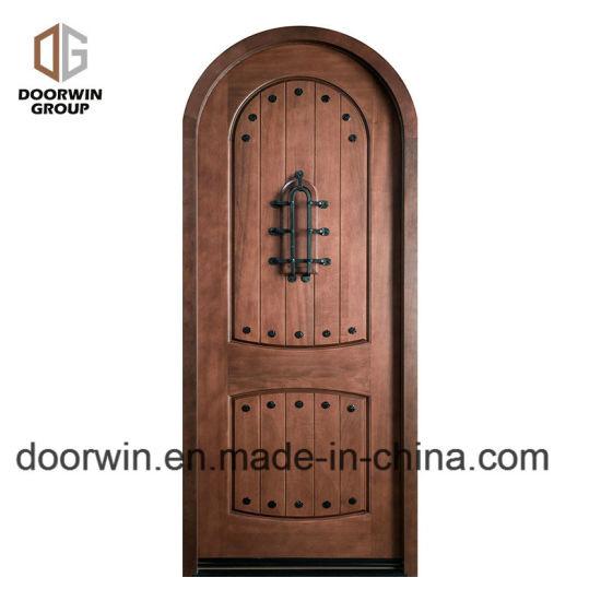 Doorwin 2021Arched Top Iron Clavos Door Design with Q-Lon Weather Strip Insulation and Solid Wood Front Door Frame - China Arched Top Doors, Door Design