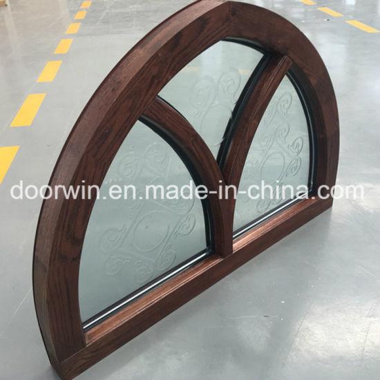 Doorwin 2021Arched Top Y Type Design Awning Window with Aluminum Cladding Red Oak Wood - China Wood Aluminium Window, Wood Carving Window Design