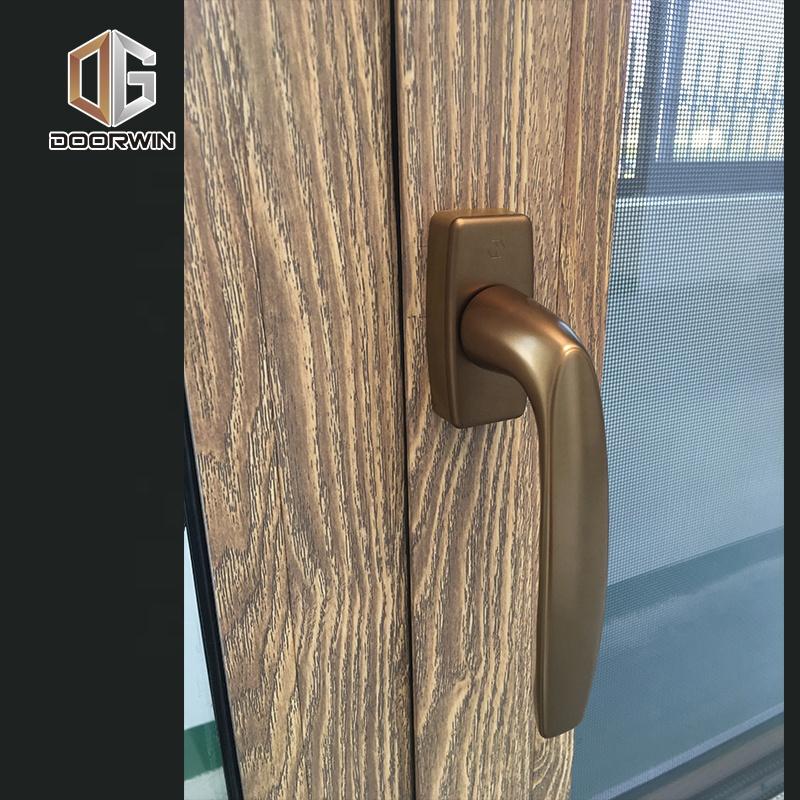 Doorwin 2021Atlanta inexpensive made in China wood grain burglar proof double glazed aluminum casement window as2047by Doorwin
