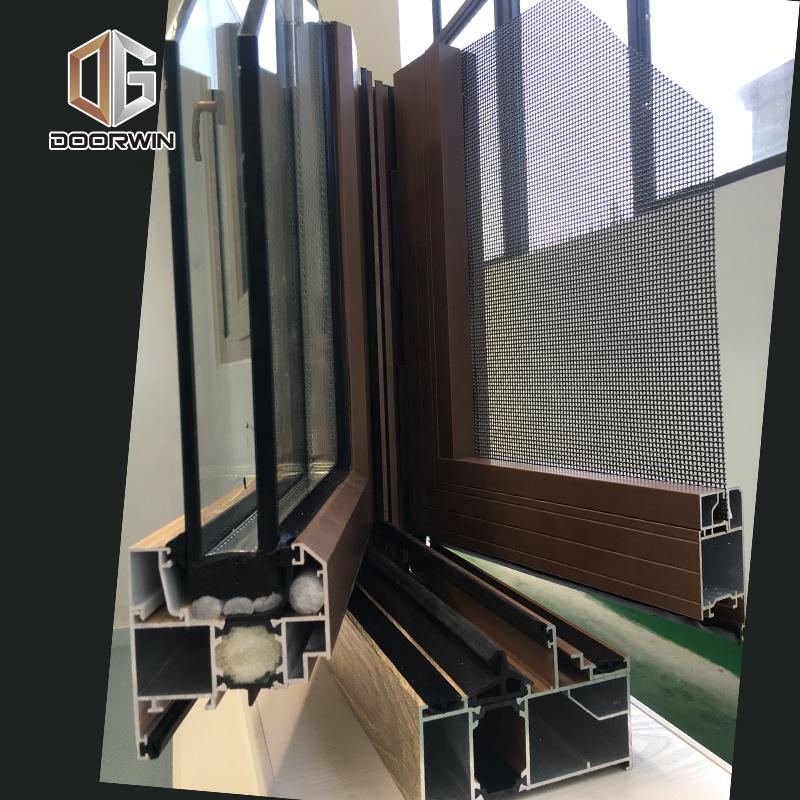 Doorwin 2021Atlanta inexpensive made in China wood grain burglar proof double glazed aluminum casement window as2047by Doorwin