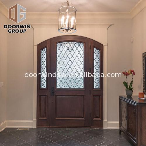 Doorwin 2021Best sale hardwood door with glass manufacturers half wood