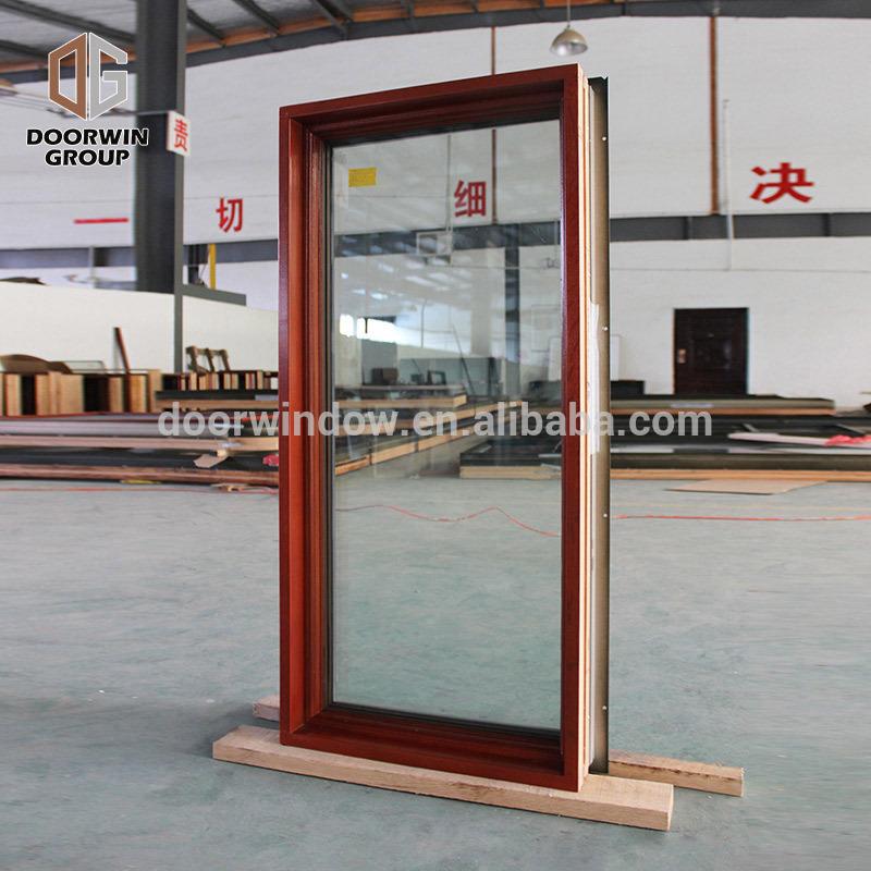 Doorwin 2021Better heat insulation 67mm profile pine clad thermal break aluminum gray casement windowby Doorwin