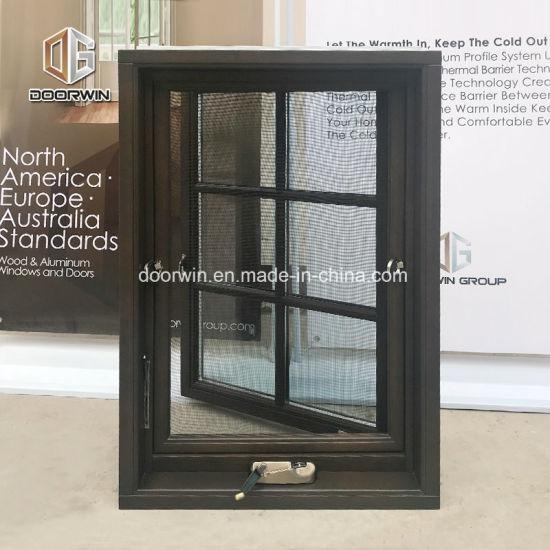 Doorwin 2021Black Walnut Color Stain Crank Open out Window - China Screen Window, Wood Window