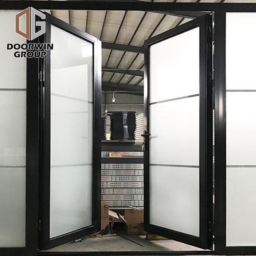 Doorwin 2021Black powder coated Color Thermal Break Aluminum hinged French Doors - 01