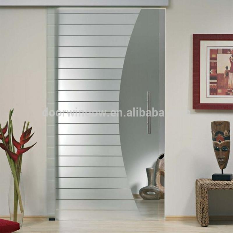 Doorwin 2021Blue fiberglass interior bathroom door waterproof sliding glass door with top track by Doorwin