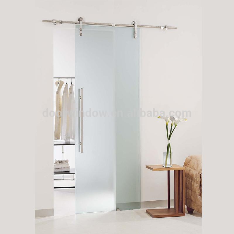 Doorwin 2021Blue fiberglass interior bathroom door waterproof sliding glass door with top track by Doorwin