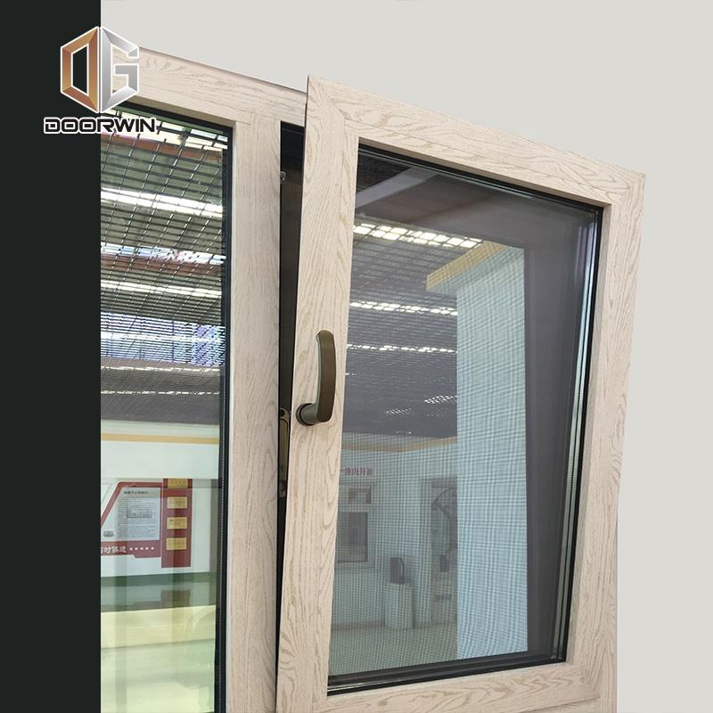 Doorwin 2021Boston wood grain burglar proof double glazed aluminum casement window as2047by Doorwin