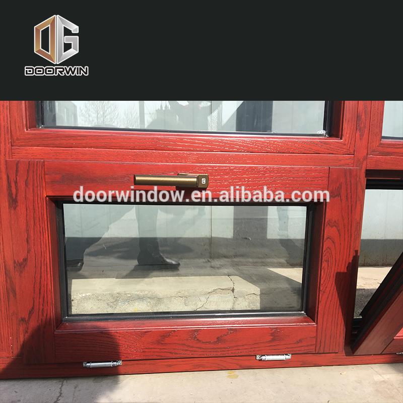 Doorwin 2021CE Certified Tilt/ Hopper Window American Oak Wood with Exterior Aluminum Cladding by Doorwin