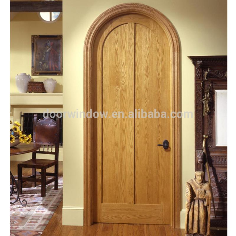Doorwin 2021Canadian Red Oak knotty alder pine Solid Wood Interior Arched Top Entry Doorby Doorwin