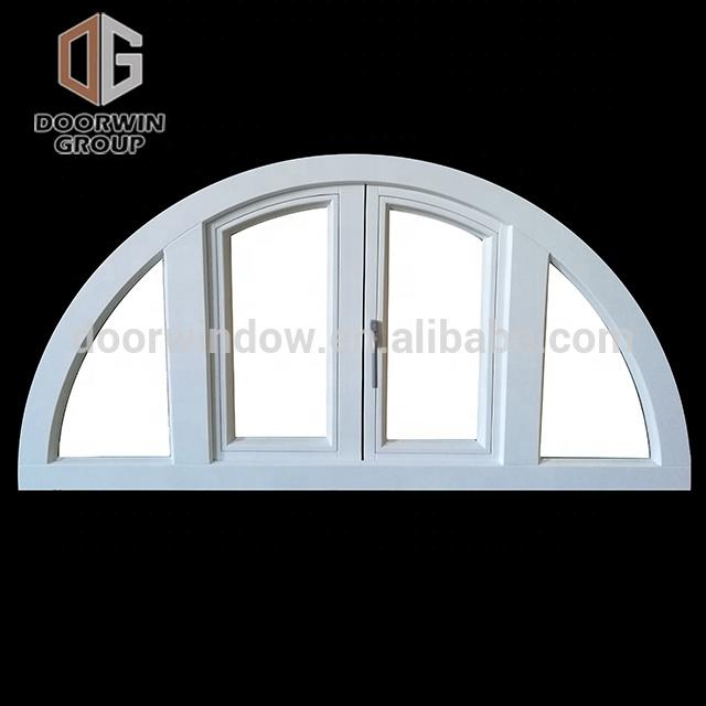 Doorwin 2021Canadian pine wooden arched top French push out windows by Doorwin