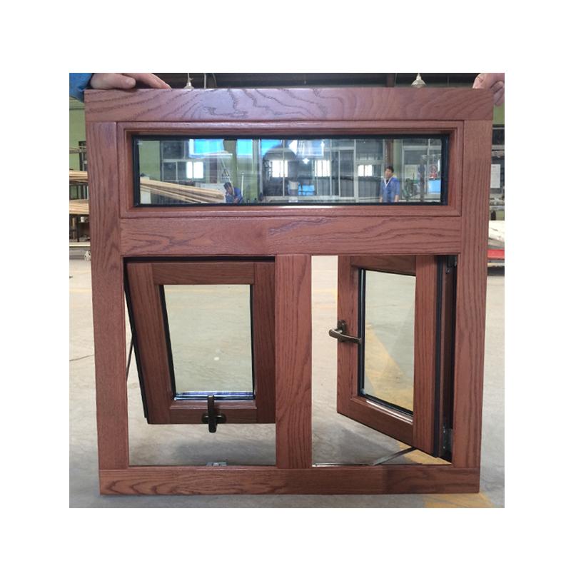 Doorwin 2021Cheap wooden double glazed windows color window wood with aluminum clading