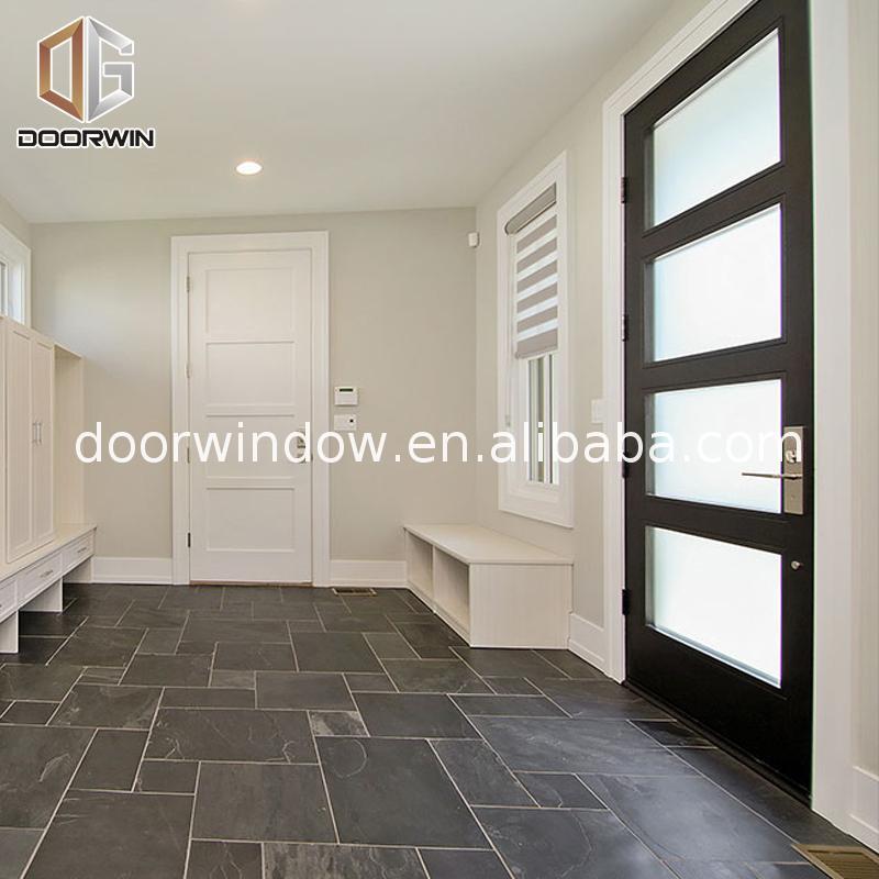 Doorwin 2021China Factory Promotion double glazed front entrance doors glass on rail system