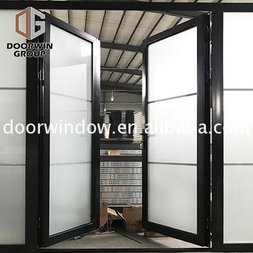 DOORWIN 2021China Manufactory modern aluminium door designs metal double entry doors clad