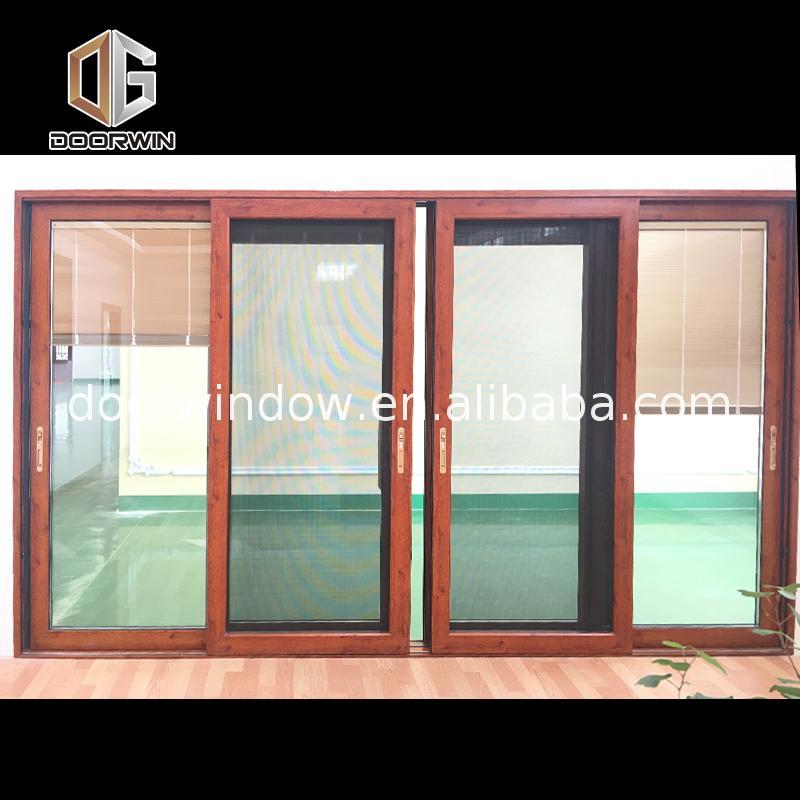DOORWIN 2021China Manufactory wooden sliding door handles wood glass patio doors