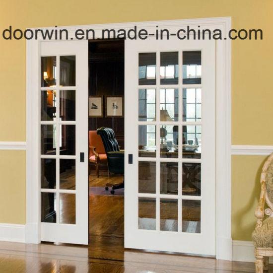 DOORWIN 2021China Supplier Flush Door Glass Panels Double Door with Grilles Design - China Double Glass Doors, Door Design