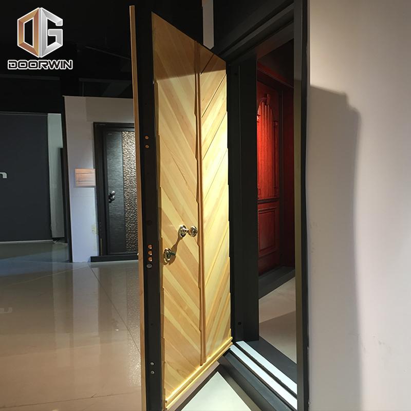 Doorwin 2021China factory supplied top quality 6 panel wood doors light entry door 4 solid
