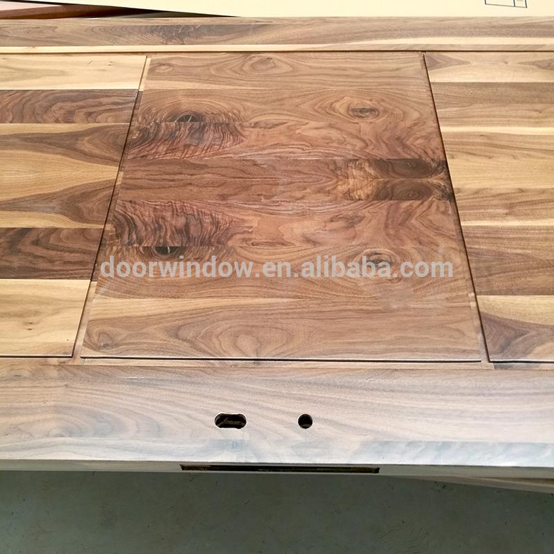 Doorwin 2021China factory wooden single main door design 100% walnut natural color flush door for decoration by Doorwin
