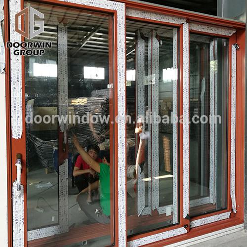 DOORWIN 2021China manufacturers patio aluminium sliding door double glass lift sliding door by Doorwin