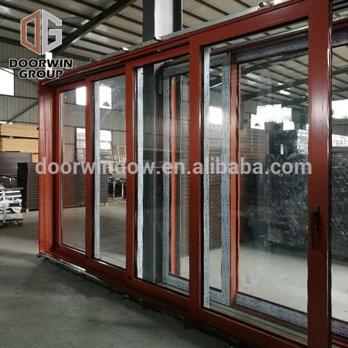 DOORWIN 2021China manufacturers patio aluminium sliding door double glass lift sliding door by Doorwin