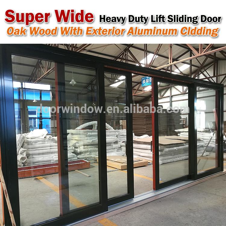 DOORWIN 2021China product main entrance doors design super wide heavy duty sliding door with built-in blinds shutter by Doorwin