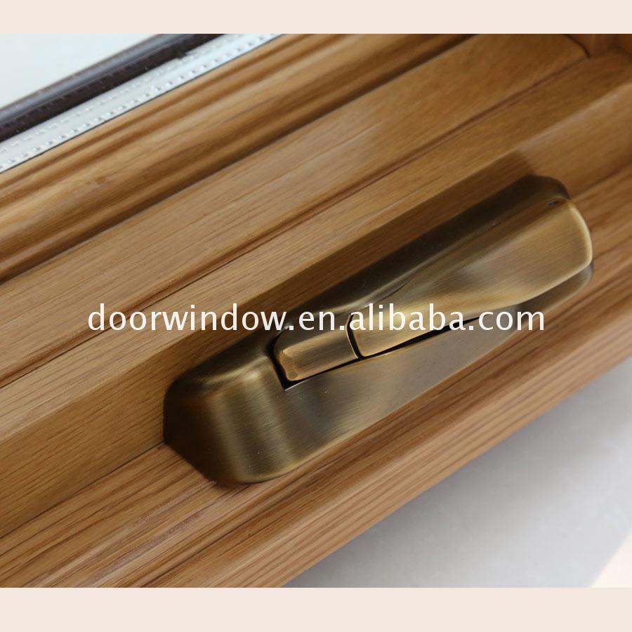 DOORWIN 2021Chinese factory aluminum clad wood tilt and turn window casement hand crank wooden windows