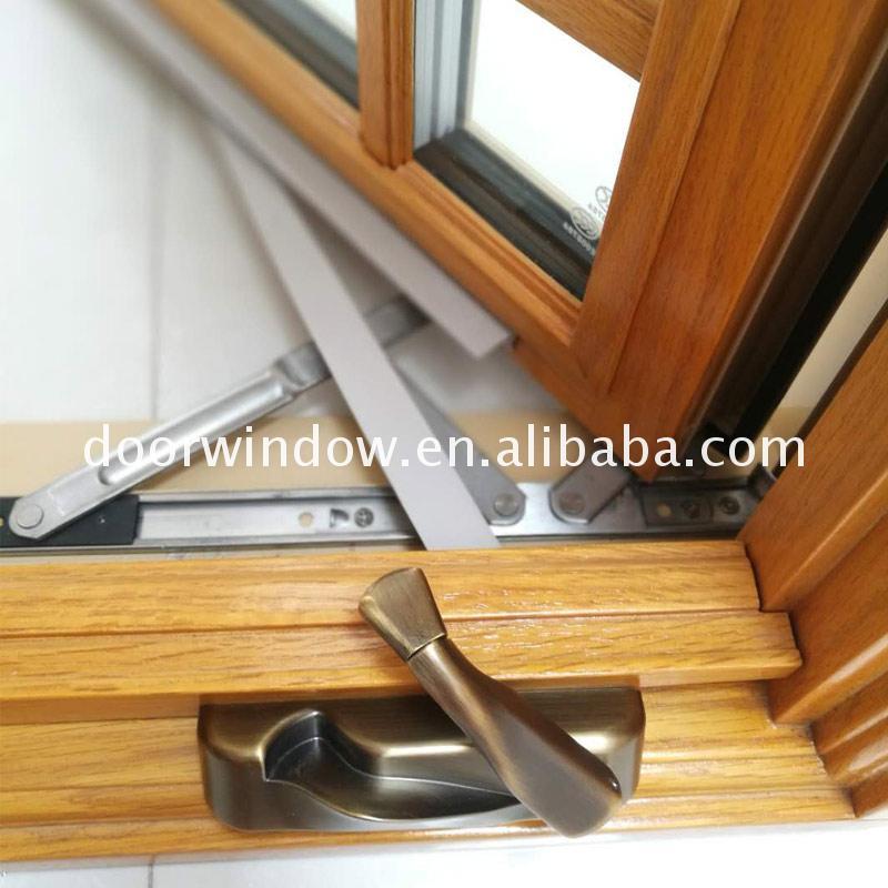 DOORWIN 2021Chinese factory aluminum clad wood tilt and turn window casement hand crank wooden windows