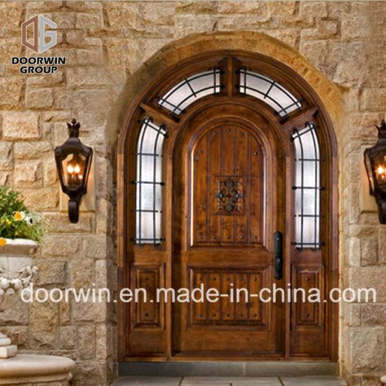 DOORWIN 2021Church Gate Style Design Exterior Wood Front Doors with Top Carving Glass - China Church Gate Style Doors, Top Carving Glass Doors