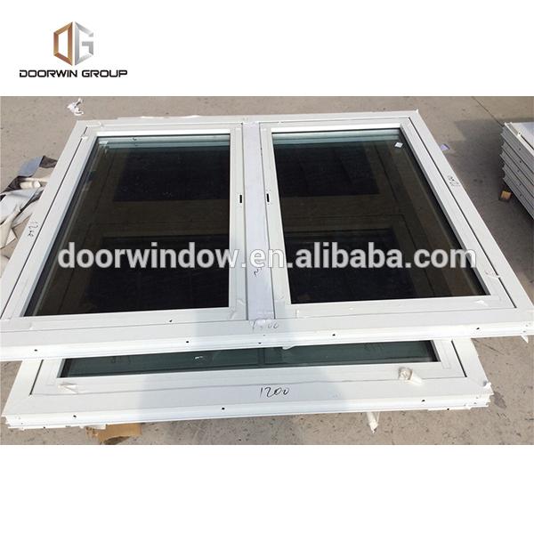 DOORWIN 2021Customized Double Glazing Fully Tempered Reflective Glass Grey Tinted Outswing Aluminum Casement Window by Doorwin