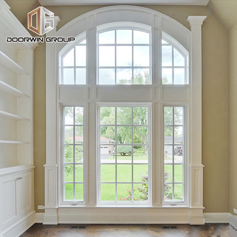 DOORWIN 2021Customized arched casement window arch top french windows aluminum double