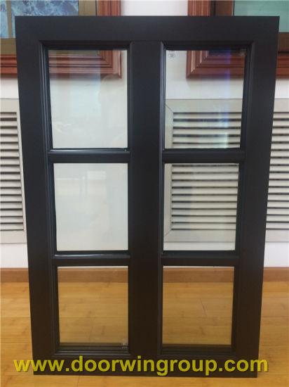DOORWIN 2021Dark Brown Aluminum Teak Wood Windows - China Aluminium Window, Wood Window