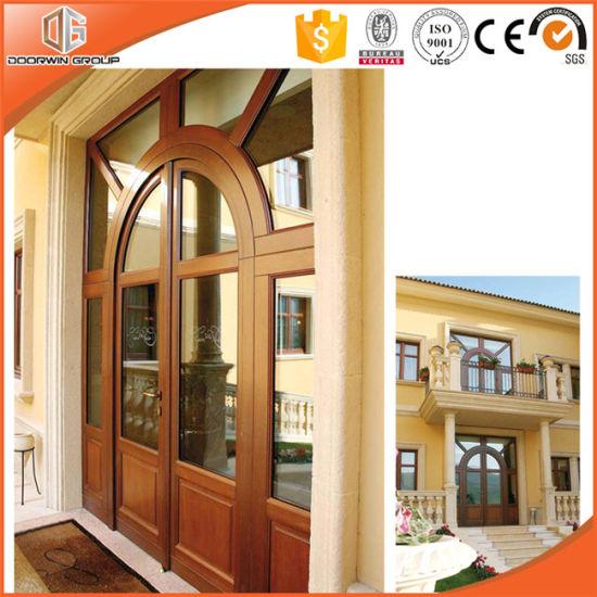 Doorwin 2021Door with Multiple Wood Species/Colors/Shapes, Customized Solid Wood Clad Thermal Break Aluminum Hinged Door - China Wood Door, Solid Wood Door