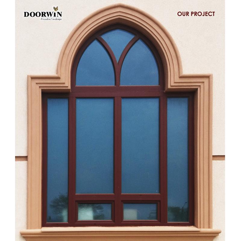 DOORWIN 2021Doorwin arched wood frame casement window modern design tilt and turn wood windows