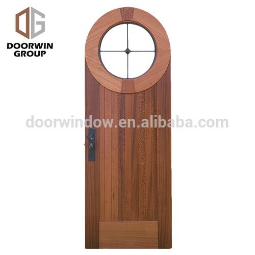 DOORWIN 2021Doorwin door grill design arched top wooden decoration interior door for villa by Doorwin