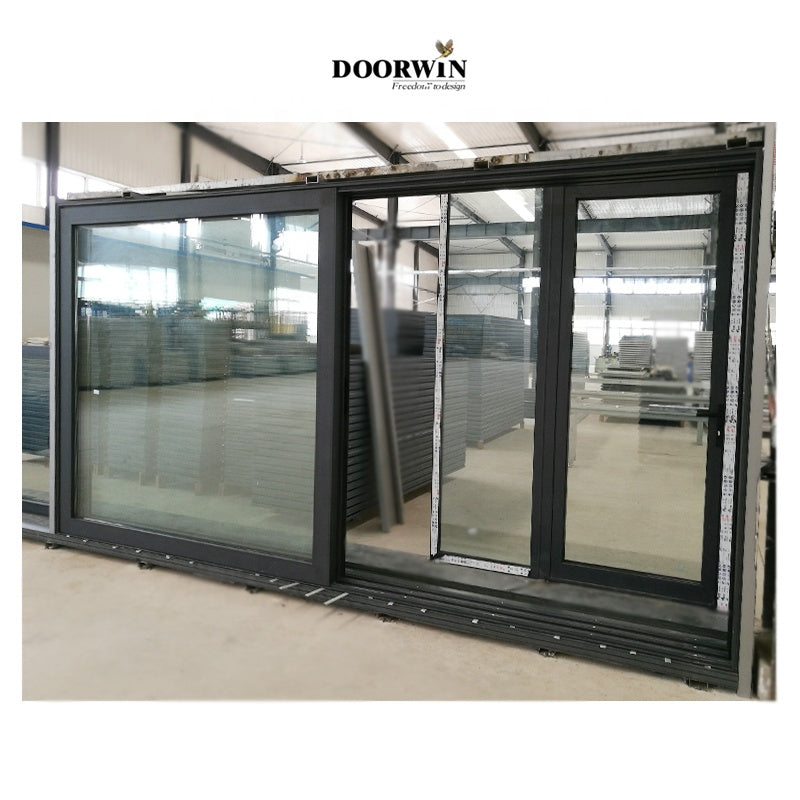Doorwin 2021Doorwin 2020 Hot Sale American standard Hurricane Proof Impact Commercial Grade Thermal Break Aluminum Sliding Glass Doors