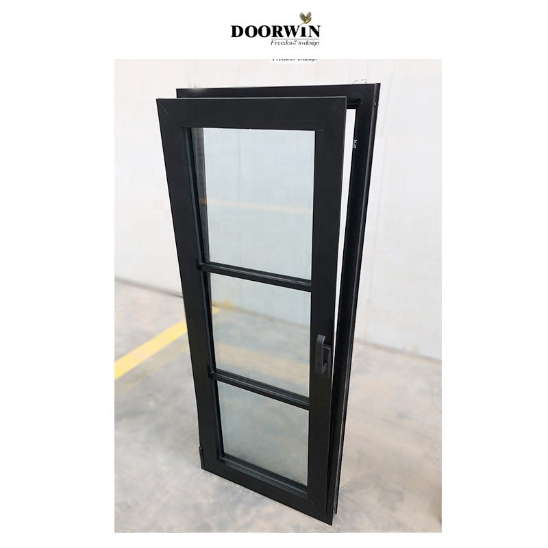 Doorwin 2021Chinese factory tempered glass heat insulation tilt wash windows up aluminum window