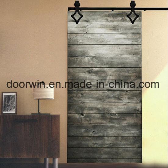 DOORWIN 2021Double Soundproof Interior Sliding Doors with Plank Panels Deign and Top Track - China Sliding Louvered Doors, Bedroom Interior Doors