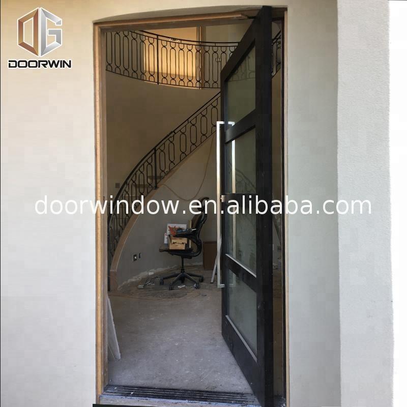 DOORWIN 2021Double swing door fixed glass leaf with tempered glazed casement by Doorwin on Alibaba