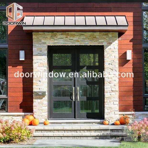 DOORWIN 2021Double swing door fixed glass leaf with tempered glazed casement by Doorwin on Alibaba