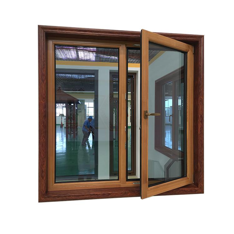 DOORWIN 2021Easy Cleaning Dual Pane Tilt Turn Window Come With Wood Cladding Metal by Doorwin