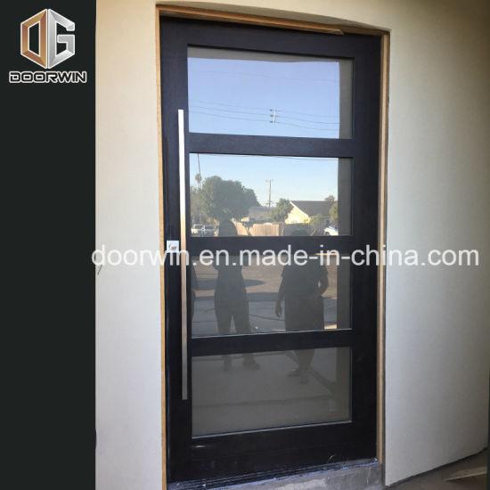 DOORWIN 2021Entry Entrance Door with Oak Wood Frame and Glass Insert - China Multi Lock Doors, Oval Glass Entry Door