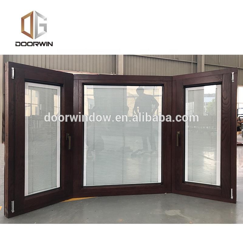 DOORWIN 2021European Standard aluminum wood composite corner window tilt turn bay window by Doorwin