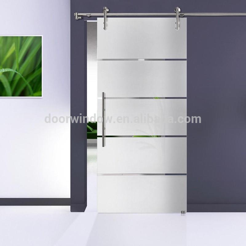 DOORWIN 2021Expensive glass bathroom/room door waterproof designs photo sliding barn door with lifting wheel by DoorwinDOORWIN 2021